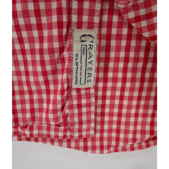 Grayers Shirt Large White Button Up Plaid Logo Loose Long Sleeve Cotton - Picture 4 of 11